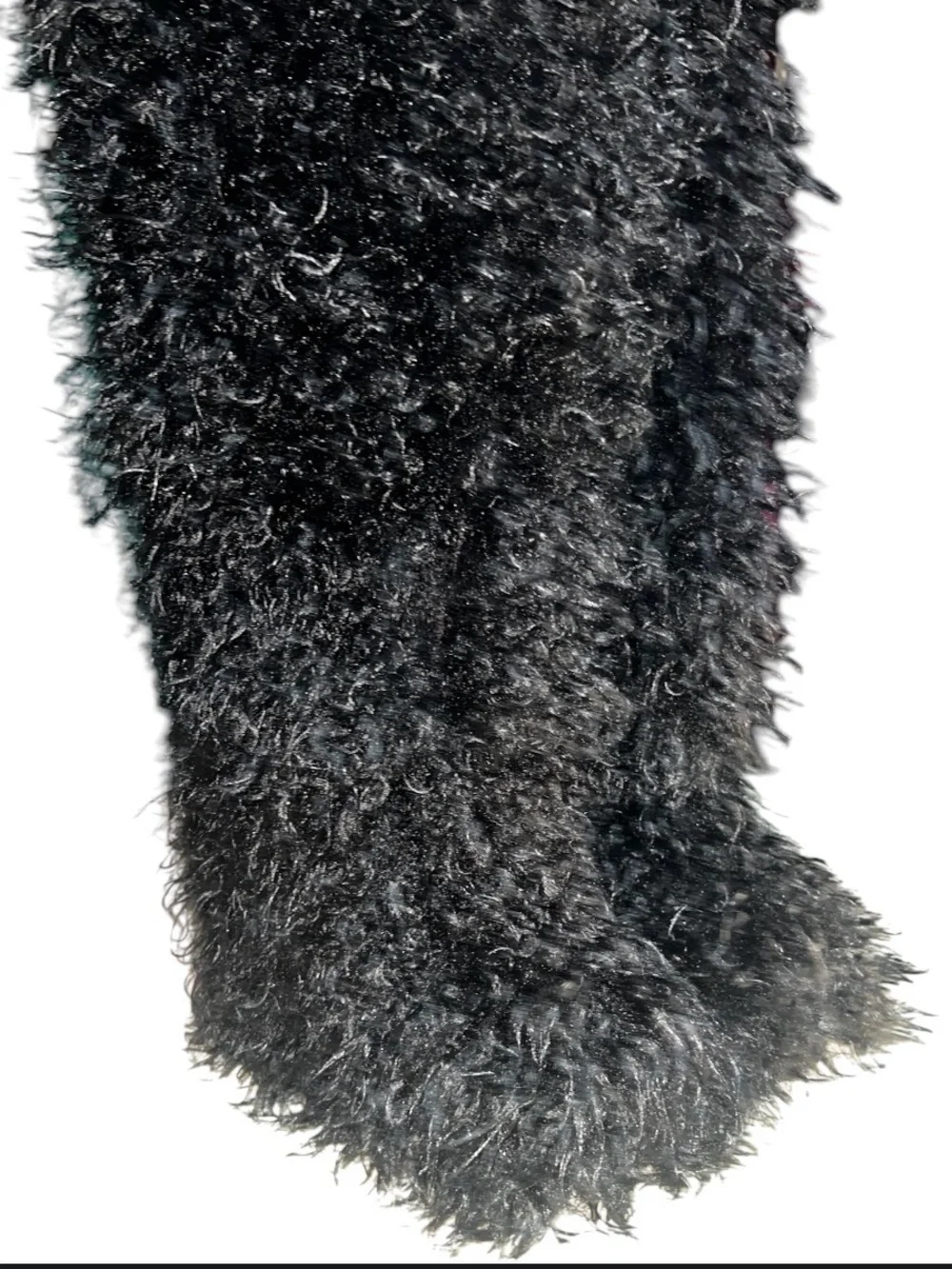Faux Fur Black Women's Slippers